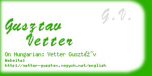 gusztav vetter business card